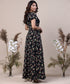 Floral Printed Flutter Sleeve Maxi Dress